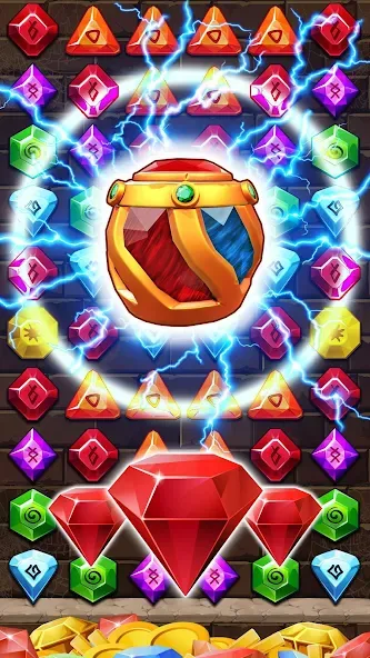 Jewel Ancient Pyramid Treasure  [МОД Много денег] Screenshot 1