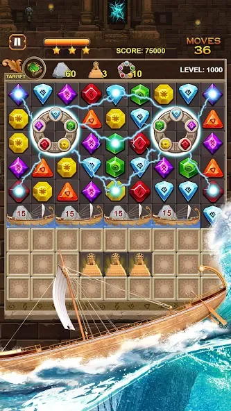 Jewel Ancient Pyramid Treasure  [МОД Много денег] Screenshot 3