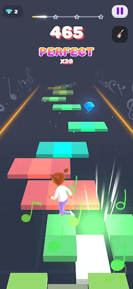 Melody Run - Cute Popcat Music (Мелодия Ран)  [МОД Mega Pack] Screenshot 2