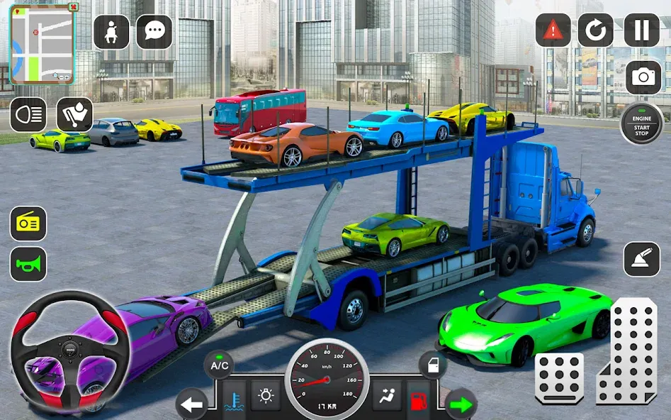 Trailer Truck Car Transport 3D  [МОД Бесконечные деньги] Screenshot 5