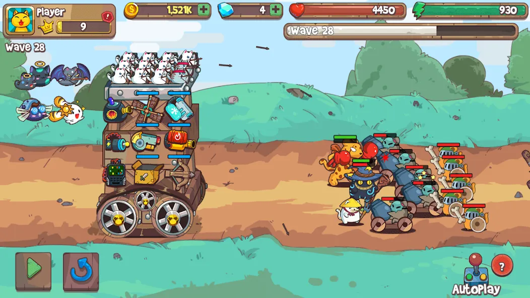 CatnRobot Idle TD: Battle Cat (КэтТауэр Айдл ТД)  [МОД Бесконечные деньги] Screenshot 5