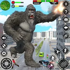 Взлом Giant Gorilla Bigfoot Monster (Энгри Горилла)  [МОД Много монет] - стабильная версия apk на Андроид