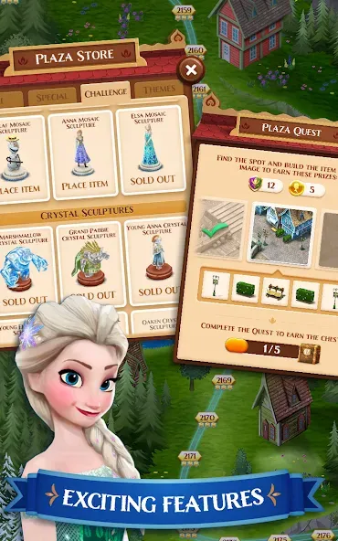 Disney Frozen Free Fall Games  [МОД Unlocked] Screenshot 2