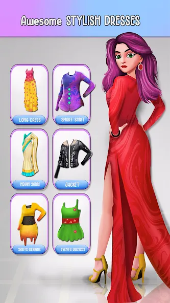 Fashion Stylist Makeup Dressup  [МОД Unlimited Money] Screenshot 2