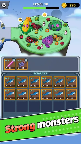 Merge Weapons：Air Island TD  [МОД Unlocked] Screenshot 3