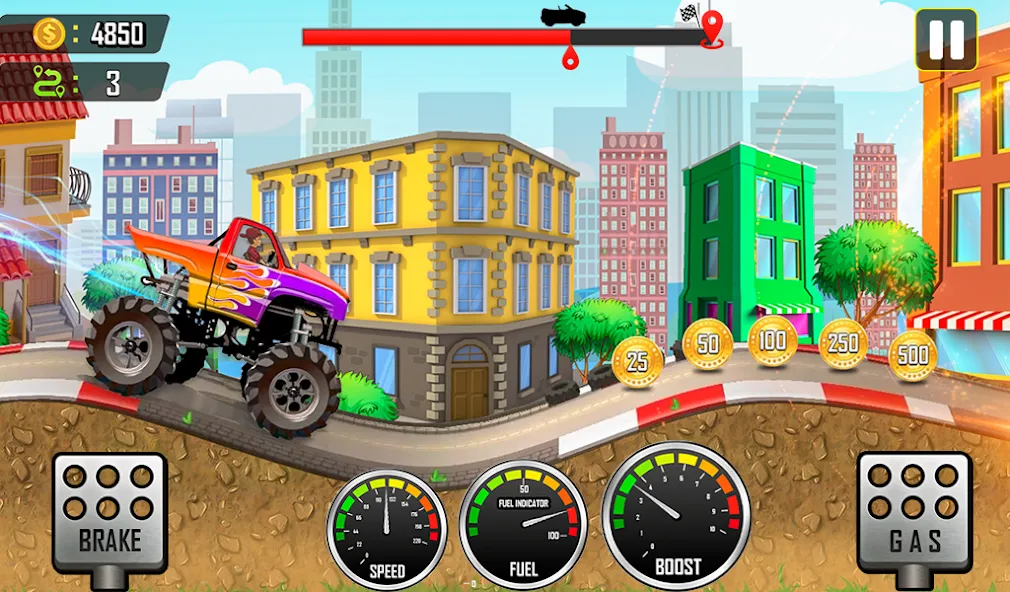 Racing the Hill  [МОД Бесконечные монеты] Screenshot 5