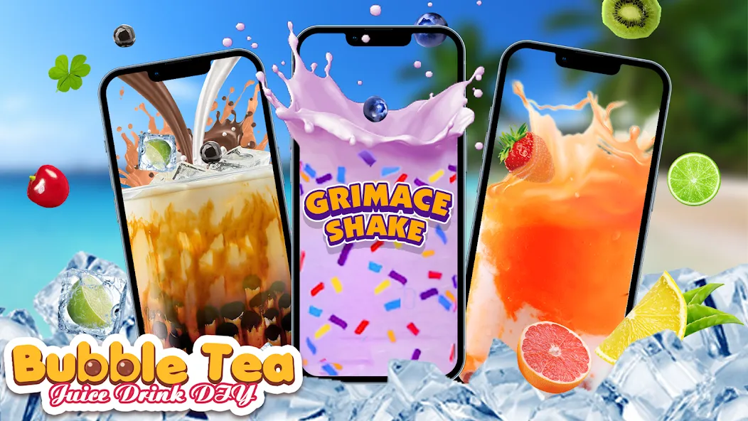 Boba Grimaces Shake Bubble Tea (Бабл)  [МОД Бесконечные деньги] Screenshot 1