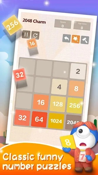 Number Charm: Slide Puzzle (Две тысячи сорок восемь)  [МОД Все открыто] Screenshot 4