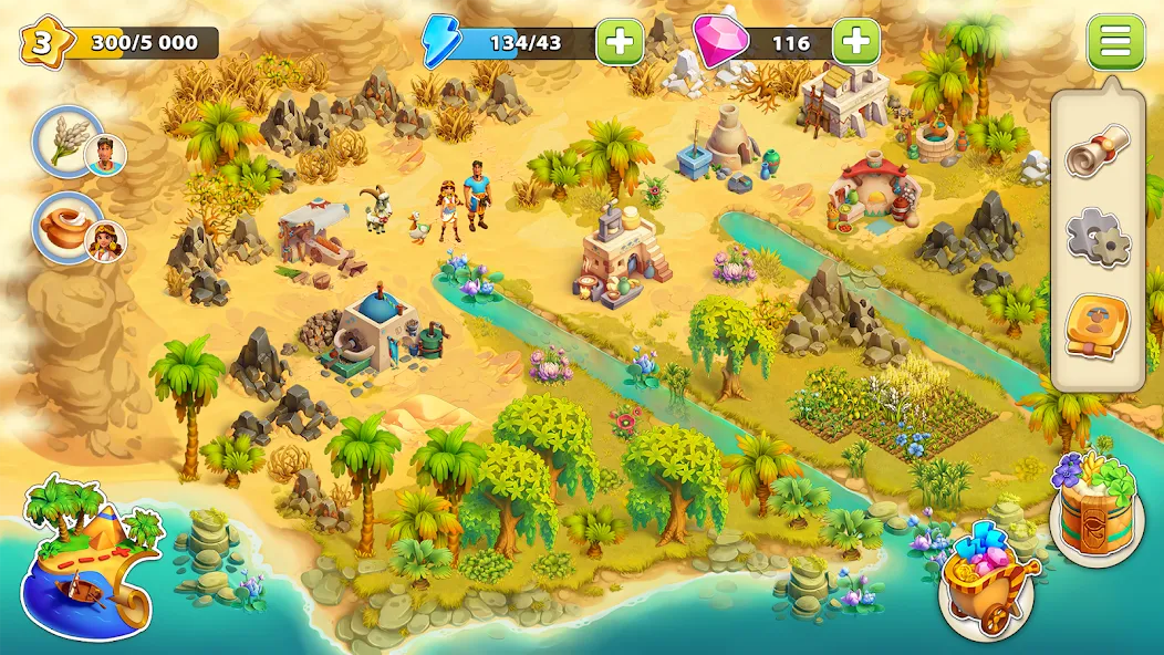 Nile Valley: Farm Adventure (Ниловская долина)  [МОД Много монет] Screenshot 1