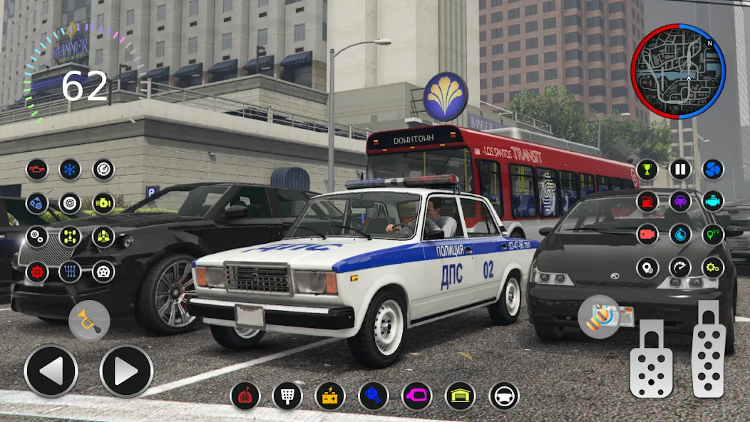 Police Car Riders: VAZ 2107  [МОД Unlimited Money] Screenshot 1