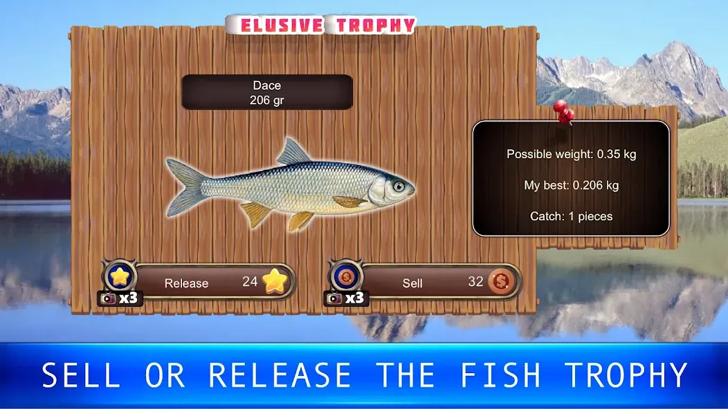 Fish rain: sport fishing  [МОД Все открыто] Screenshot 2