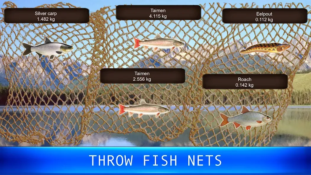 Fish rain: sport fishing  [МОД Все открыто] Screenshot 5