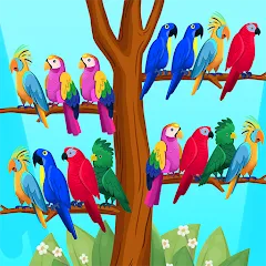 Взломанная Bird Puzzle - Color Game  [МОД Много монет] - последняя версия apk на Андроид