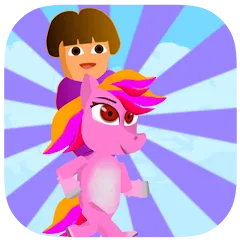 Взломанная Dora Riding Pony Escape Jungle (Дора на Пони Едет из Джунглей)  [МОД Бесконечные монеты] - последняя версия apk на Андроид