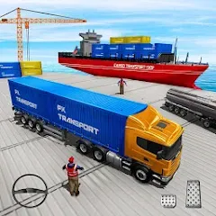 Скачать взломанную Cargo Transport Truck Driving (Грузовик перевозки грузов)  [МОД Mega Pack] - последняя версия apk на Андроид