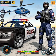 Взломанная US Police Shooting Crime City  [МОД Menu] - полная версия apk на Андроид