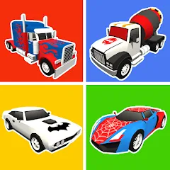 Взлом Superhero Car Merge Battle  [МОД Unlocked] - полная версия apk на Андроид