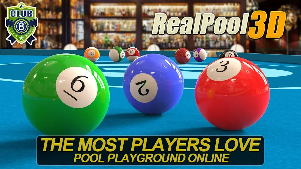 Real Pool 3D Online 8Ball Game (Реал Пул 3Д Онлайн 8Бол Гейм)  [МОД Все открыто] Screenshot 1