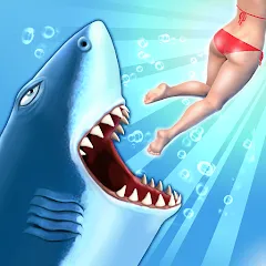 Взломанная Hungry Shark Evolution (Хангри Шарк Эволюшн)  [МОД Unlocked] - последняя версия apk на Андроид