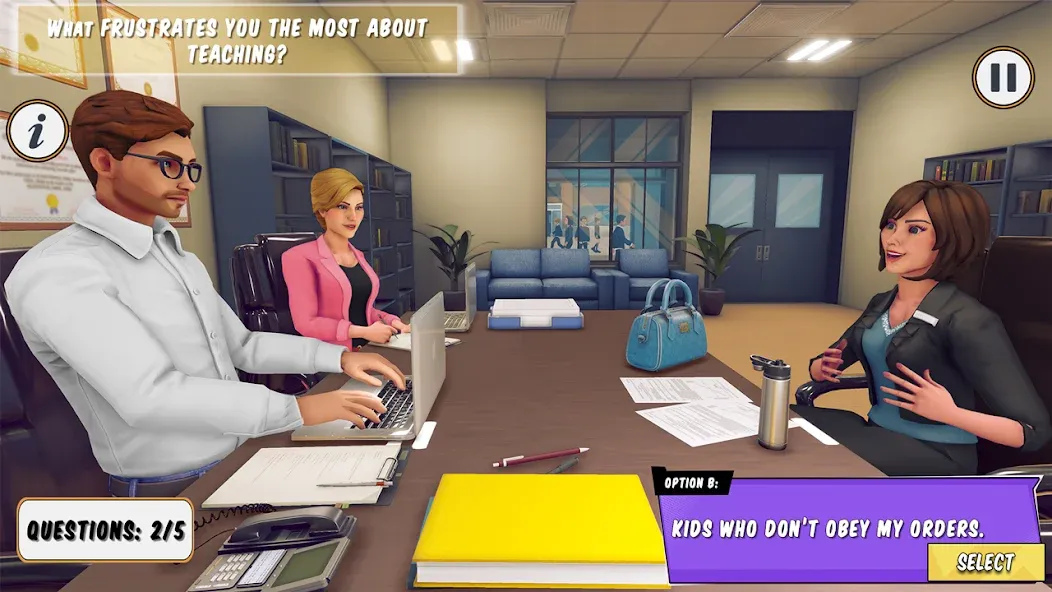 High School Teacher Simulator  [МОД Много денег] Screenshot 1