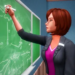 Взломанная High School Teacher Simulator  [МОД Много денег] - полная версия apk на Андроид