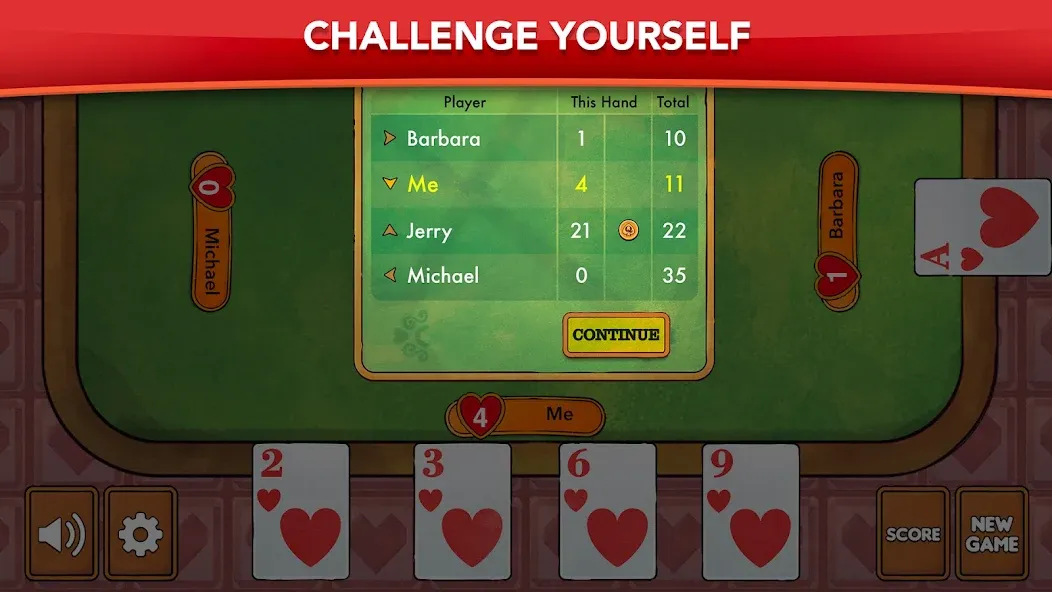 Hearts - Card Game Classic (Хартс)  [МОД Много монет] Screenshot 4