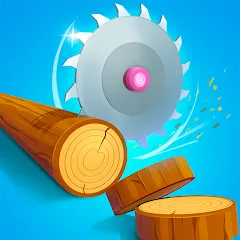 Взлом Idle Cutter: Wood Slice (Айдл Катер)  [МОД Много монет] - стабильная версия apk на Андроид