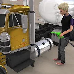 Взлом Euro Truck Gas Station Games  [МОД Unlocked] - последняя версия apk на Андроид