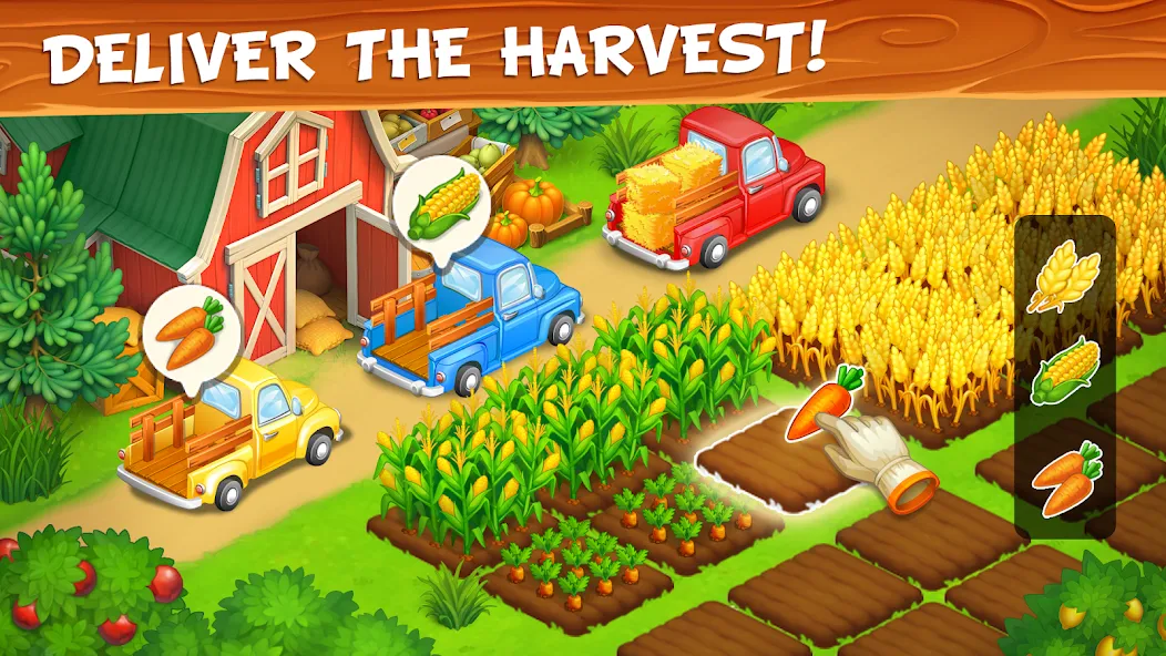 Farm Town - Family Farming Day (Фарм Таун)  [МОД Бесконечные монеты] Screenshot 2