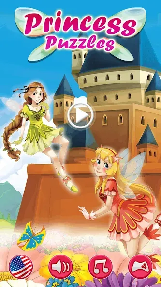 Princess Girls Puzzles - Kids  [МОД Много монет] Screenshot 1