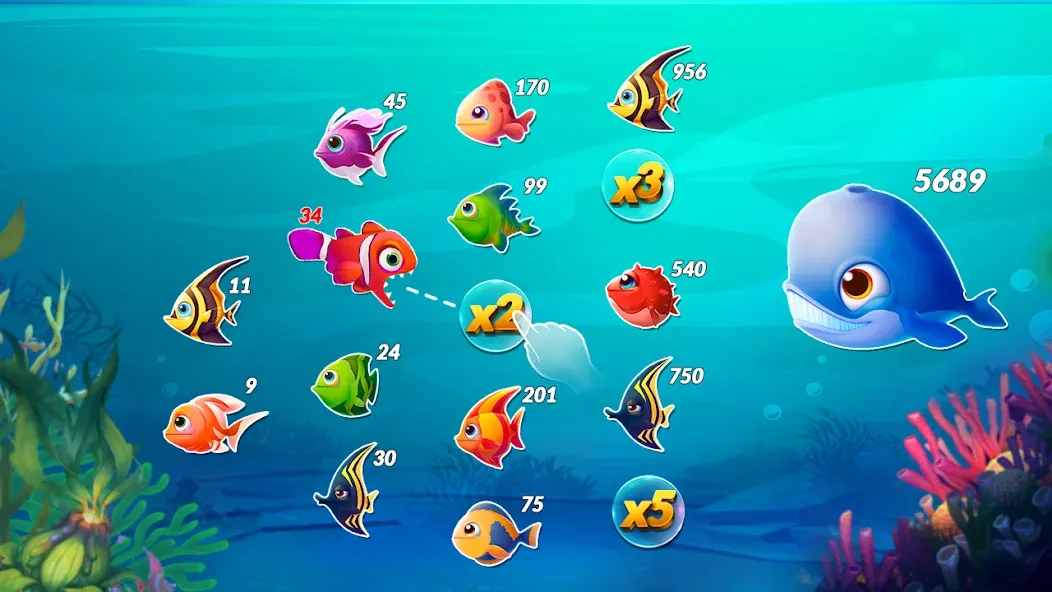 Big Eat Fish Games Shark Games  [МОД Много монет] Screenshot 3