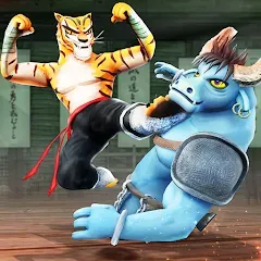 Взломанная Kung Fu Animal: Fighting Games (Кунгфу животное)  [МОД Menu] - полная версия apk на Андроид