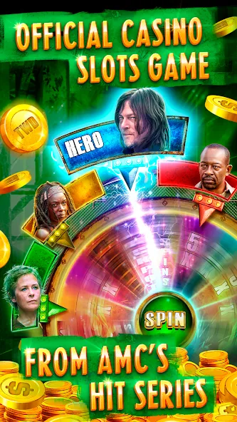 The Walking Dead Casino Slots (Зе Вокинг Дед Казино Слотс)  [МОД Много монет] Screenshot 2