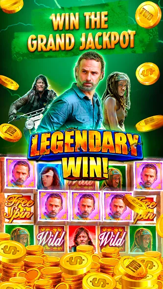 The Walking Dead Casino Slots (Зе Вокинг Дед Казино Слотс)  [МОД Много монет] Screenshot 5