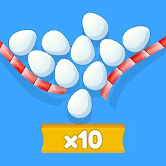 Взломанная Eggs & Chickens: Cut Rope Game (Яйца и куры)  [МОД Все открыто] - полная версия apk на Андроид