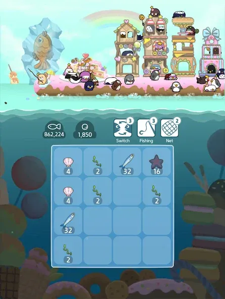 2048 Penguin Island  [МОД Меню] Screenshot 4