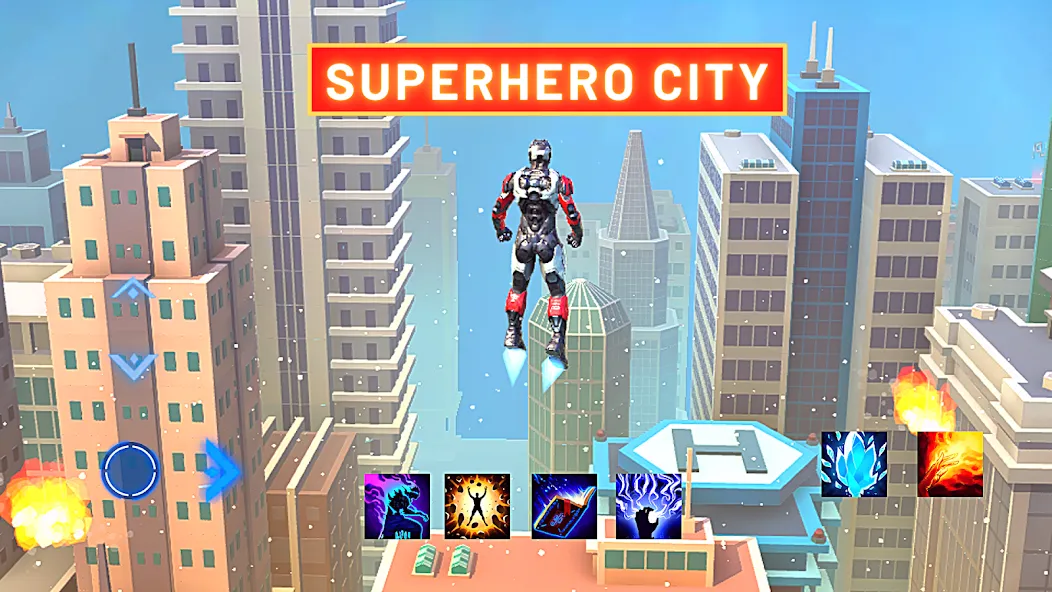 Super hero Flying iron jet man  [МОД Menu] Screenshot 2