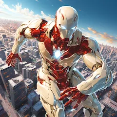 Скачать взломанную Super hero Flying iron jet man  [МОД Menu] - последняя версия apk на Андроид