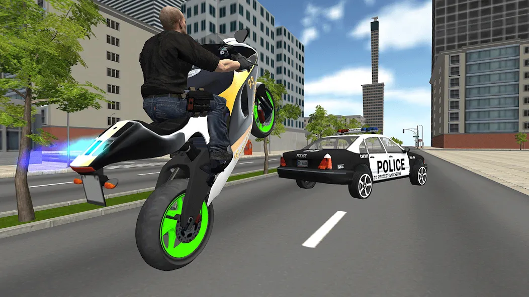 Bike Driving: Police Chase  [МОД Бесконечные деньги] Screenshot 2