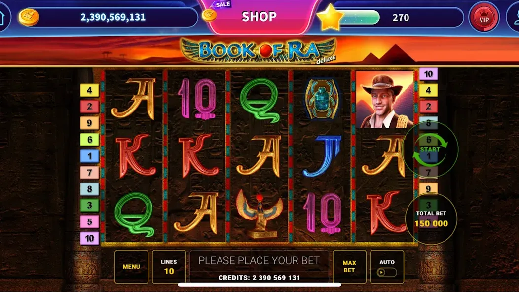 Book of Ra™ Deluxe Slot (Бук оф Ра Делюкс Слот)  [МОД Mega Pack] Screenshot 1