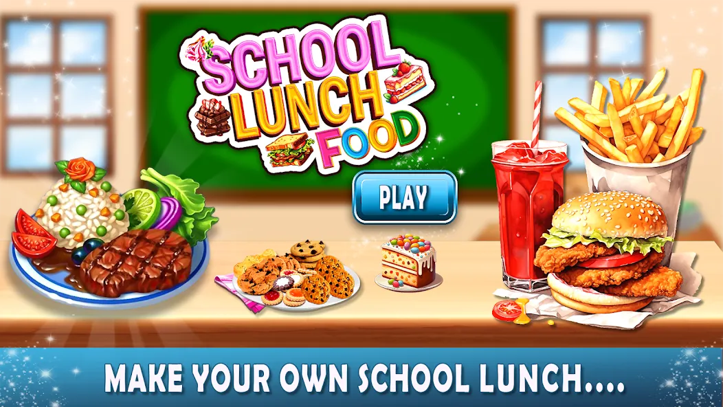 Lunch Box cooking Games 2023 (ШКОЛЬНЫЙ ОБЕД ПРИГОТОВЛЕНИЕ ПИЩИ Создание поваров)  [МОД Много монет] Screenshot 4