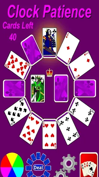 Clock Patience Solitaire (Клок Пэйшенс Солитер)  [МОД Бесконечные монеты] Screenshot 1