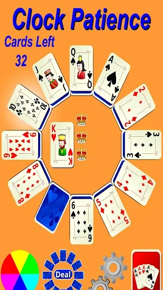 Clock Patience Solitaire (Клок Пэйшенс Солитер)  [МОД Бесконечные монеты] Screenshot 2