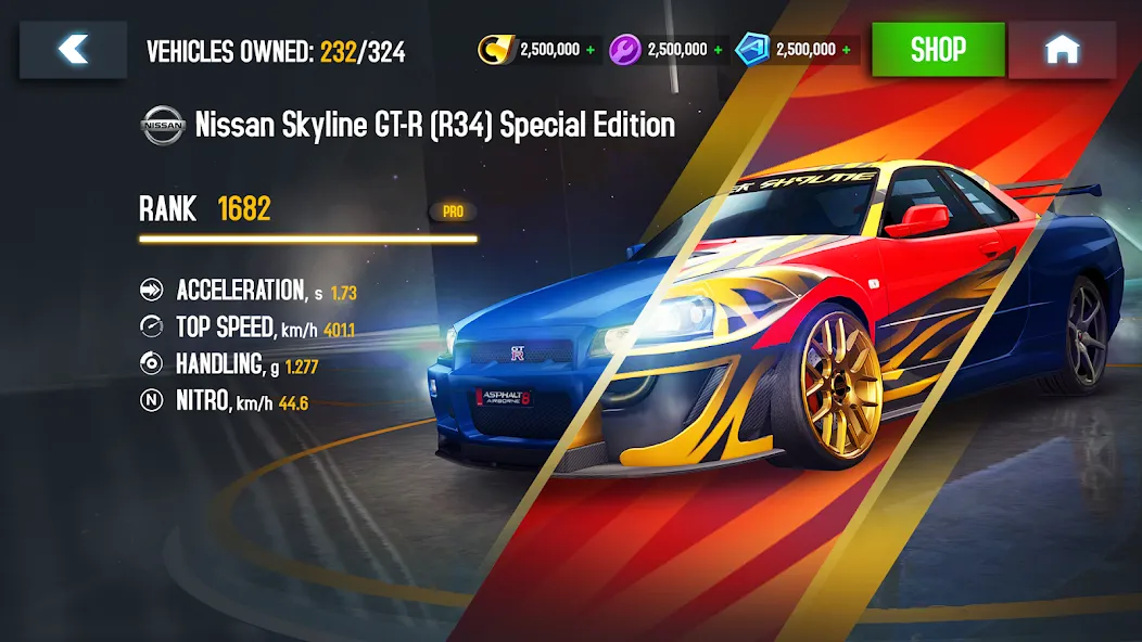 Asphalt 8 - Car Racing Game (Асфальт 8)  [МОД Unlimited Money] Screenshot 2