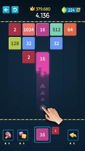 1M - Merge Number Block Puzzle  [МОД Бесконечные монеты] Screenshot 1