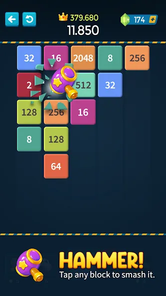 1M - Merge Number Block Puzzle  [МОД Бесконечные монеты] Screenshot 3