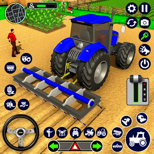 Real Tractor Driving Simulator (Реальный симулятор вождения трактора)  [МОД Много монет] Screenshot 1