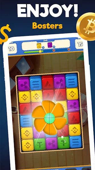 Crypto Blocks Puzzle Challenge  [МОД Mega Pack] Screenshot 5