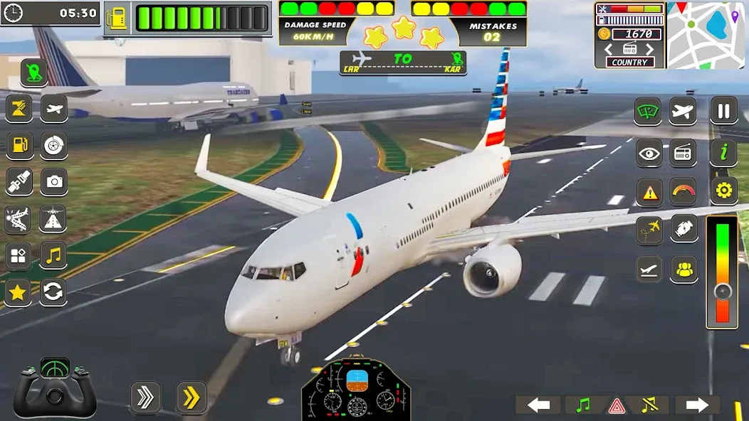 Real Flight Sim Airplane Games (Реал Флайт Сим Авиасимуляторы игры на самолеты)  [МОД Бесконечные монеты] Screenshot 1