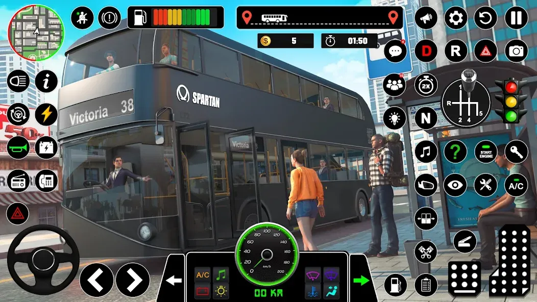 Bus Simulator : 3D Bus Games (Бас Драйвинг Симулятор ПВП Игра)  [МОД Unlimited Money] Screenshot 5